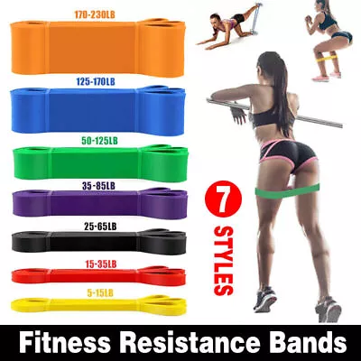 Heavy Duty Resistance Yoga Bands Loop Exercise Fitness Workout Band Gym Band AU • $30.76