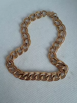 Vintage Multi Link Gold Tone Charm Bracelet Unisex. 8.75  • $14.99