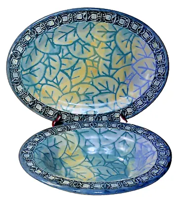 Supraner Ceramics Handcrafted Stoneware Large Platter And Bowl • $79.95