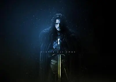 GAME OF THRONES JON SNOW POSTER Wall Art Photo Print Poster A4 A3   • £6.97