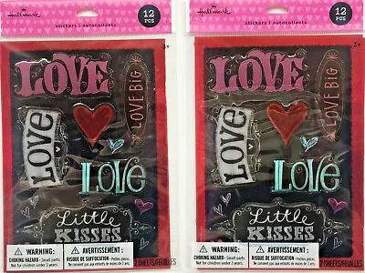 Valentine's Day Stickers LOVE Black Chalkboard Epoxy Dome Stickers 4 Sheets • $3.99