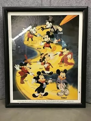 Vintage 1954 Disney Mickey Mouse  Through The Ages  Framed Poster Print • $99.99