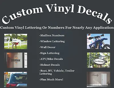 Custom Die Cut Vinyl Lettering Transfer Sticker Decals Signs-RV-Car-Truck-Decor • $9.99