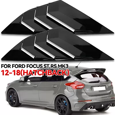 2pcs Rear Window Louvers Vent For Ford Focus ST RS MK3 Hatch Blinds Side Tuyere • £16.99