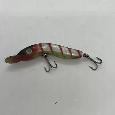 Vintage Eddy Lures Stinger Dolls Eye Fishing Lure Rare Silver Red Black Colour • $16.63