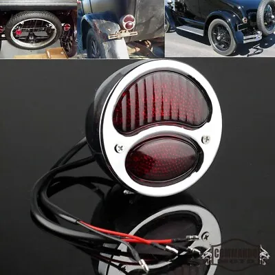 Motorcycle LED Taillight For Ford Model A Duolamp Tail Light For Harley Chopper  • £28.79