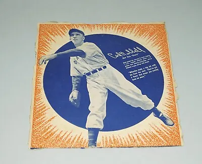 $7.50 • Buy 1934 - 1939 Series Wheaties Baseball Cereal Box Back Panel Carl Hubbell Giants