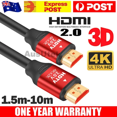 $33.95 • Buy Premium HDMI Cable V2.0 Ultra HD 4K 2160p 1080p 3D High Speed Ethernet HEC ARC