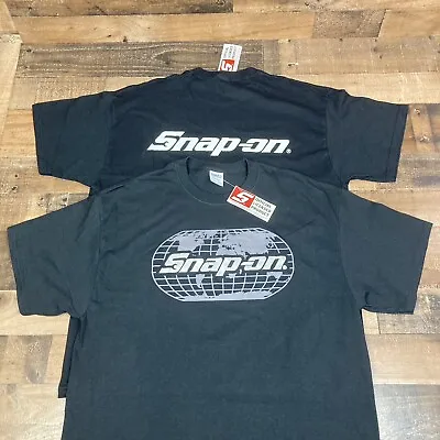 Snap-On T-Shirt Men Sz XL Black World Map Tool Mechanic Cars Graphic Tee -Lot 2 • $34.99