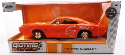 1968 Orange Dodge Charger 1/24 Jada Diecast Car New • $25