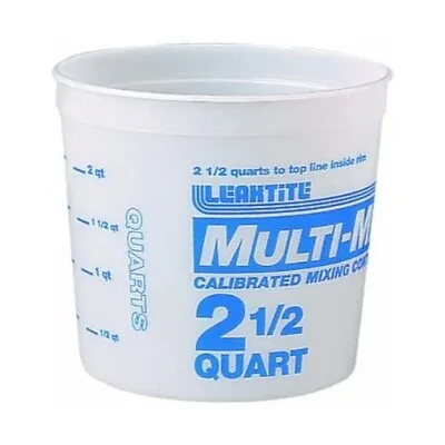 2.5 Qt Multi Mix Paint Plastic Bucket All Purpose Container Clear • $6.90