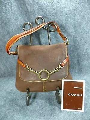 Coach Hobo Leather Vintage Purse Nubuck Mocha Clip Western Y2K Super Rare #9387 • $149.99