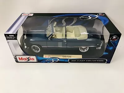 Maisto 2008 Blue 1949 Ford Convertible Opening Parts 1:18 New In Box Diecast HTF • $19.60