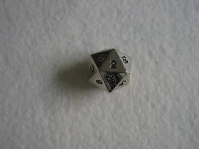 Metal Dice Die D20 (Silver Color) • $2.99