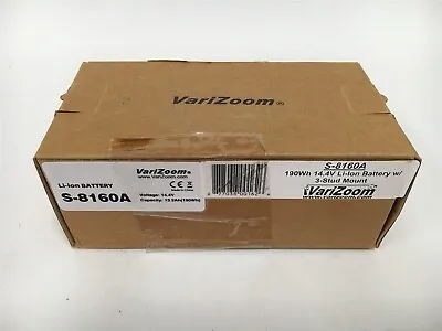 $147.61 • Buy VariZoom S-8160A Li-ion Battery 190Wh 14.4V 13.2Ah With 3-Stud Mount