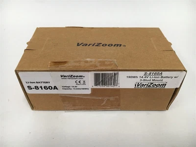 $147.61 • Buy VariZoom S-8160A Li-ion Battery 190Wh 14.4V 13.2Ah With 3-Stud Mount