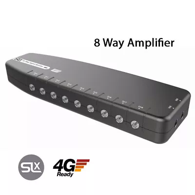 8 WAY AERIAL AMPLIFIER Signal Booster Distribution FREEVIEW TV SKY+ HD 5G RED 7 • £43.99