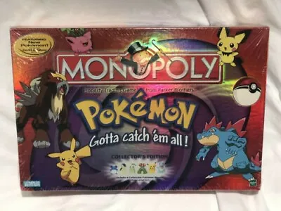 NEW Monopoly Pokemon Collector's Edition Game Hasbro Silver/Gold 2001 SEALED! • $24999.99