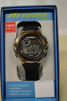 NEW Timex  Marathon Ladies Watch  Black / Silver 5M32600 • $14.99