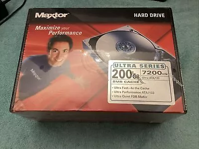 Maxtor DiamondMax 200GB Hard Drive 7200 RPM 8MB Cache Ultra ATA/133 PC/Mac NEW • $39.99