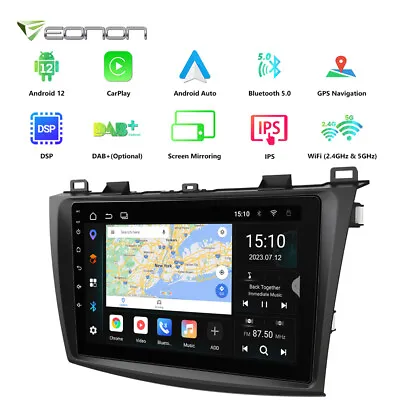 For Mazda 3 2010-2013 Android 12 Car Radio Stereo CarPlay Navigation Autoradio • $204.69