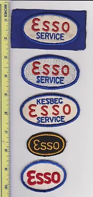 Lot Of 5 Different Esso Oil Lubricant Co Vintage Embroidered Service Patches • $3.99