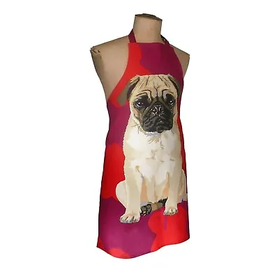 Pug Kitchen Apron | Leslie Gerry 100% Cotton Cooking Chef Baker • £9.99