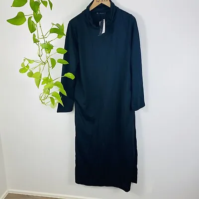 Zanzea Size 16 XL Dress Darling Black Long Sleeve Stretch Maxi Turtleneck • $27