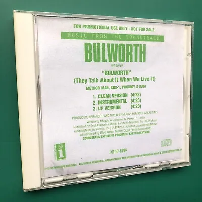 BULWORTH Soundtrack Hip-Hop Rap CD Single PROMO Method Man Prodigy Warren Beatty • £20