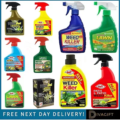 Weedkiller Lawn Weed Killer Root Weeds Killer Extra Tough Concentrate Spray Doff • £11.75