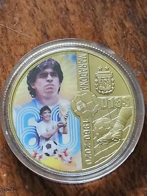 Maradona Signed Coin. Very Valuable  • $37.32