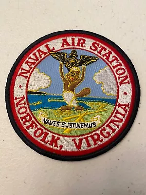 NAS Naval Air Station NORFOLK VA US NAVY Base Squadron 4  Jacket Patch • $8.99