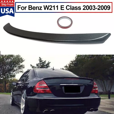 AMG Style Rear Trunk Spoiler Wing Carbon Look Fit Mercedes Benz W211 Sedan 03-09 • $85.48