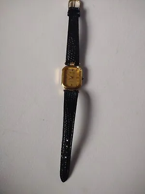 VTG. OLEG CASSINI ~ Women's Watch  (square) Genuine Diamond • $45