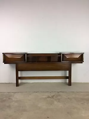 Mid Century Modern King Sized Headboard With Two Drawers  • $895