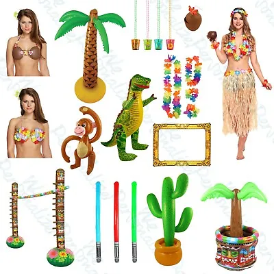 £3.99 • Buy Tropical Hawaiian Luau Garden Party BBQ Tiki Decorations Inflatables Beach Pool 