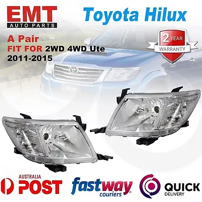 For Toyota Hilux Ute Head Light Lamp 2011~2015 2WD 4WD Pair LH+RH RHD (Not LHD) • $169.99