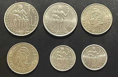 French Polynesia Aluminum Coins: Lot Of 6 • $9.95