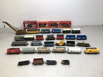 Job Lot Bundle Hornby Coal Trucks Wagons Shell Oil Tanker Carriage Crane • £17