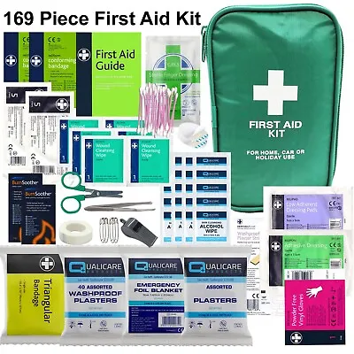£13.99 • Buy 169 Pce Home & Travel First Aid Kit - Medical Emergency - Car Holiday Bag Case