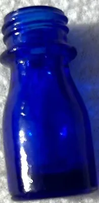 C1930s Vick's Va Tro Nol Drops Miniature Cobalt Blue Screw Top Medicine Bottle • $10