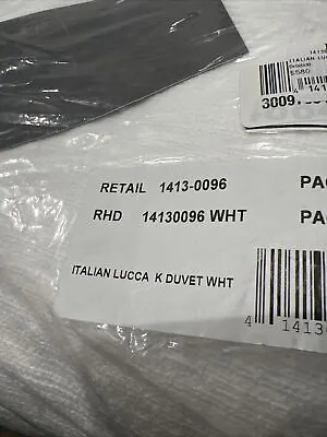 NWT Restoration Hardware Italian Lucca Linen Cotton Duvet Cover - KING In WHITE • $299