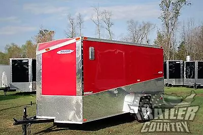 $1 • Buy NEW 2023 6 X 12 Custom Slant V - Nose Enclosed Motorcycle Cargo Trailer W/ Ramp