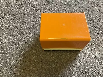 £4 • Buy Retro Memorabilia Bright Orange Card Index Box