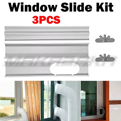 $32.99 • Buy 3PCS For Portable Air Conditioner Window Slide Kit Plate + Screws