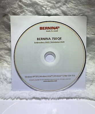 Bernina 750 QE Embroidery DVD • $5.95