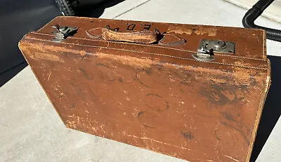 Vintage  Leather Suitcase Made In England • $120
