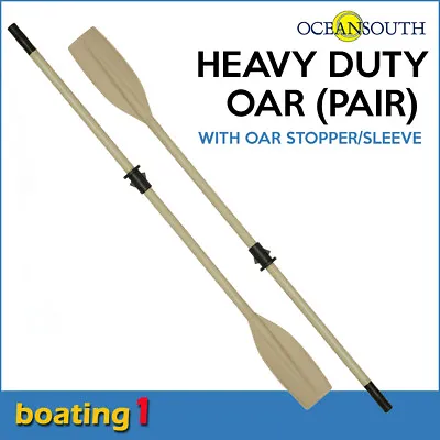 $95.99 • Buy Oceansouth Boat Oar With Oar Stopper/Sleeve Heavy Duty, Aluminium - Pair 