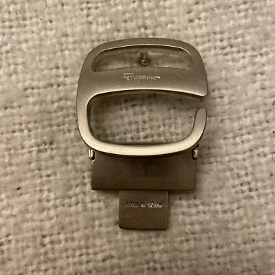 £75 • Buy Salvatore Ferragamo Silver Belt Buckle