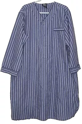 JOHN BLAIR Sleep Shirt NIGHTSHIRT Size M/L Cotton Blend Blue Stripe • $15